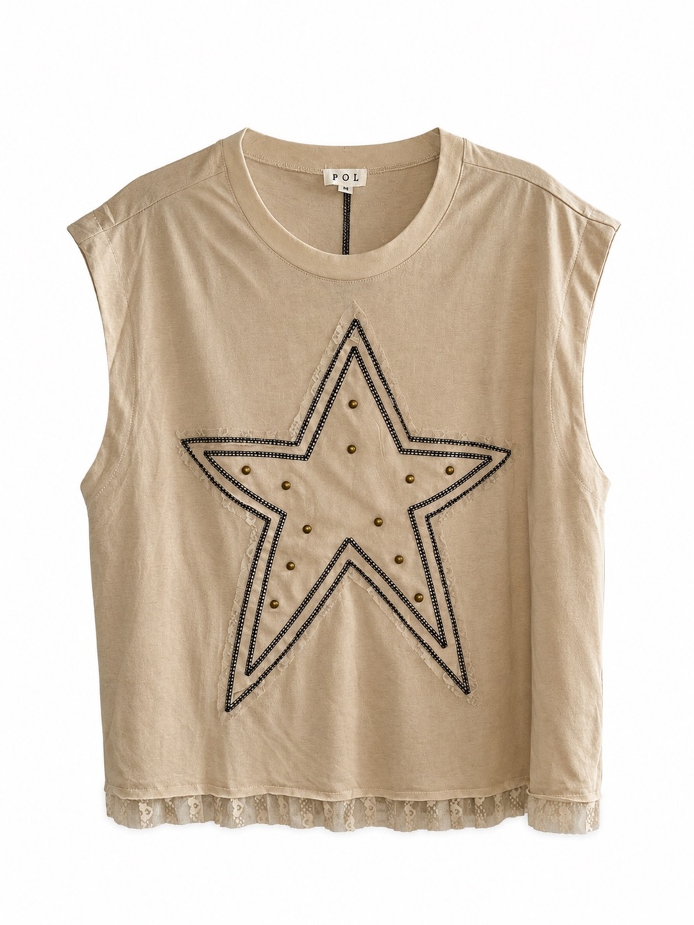 POL Star Studded Sleeveless Top